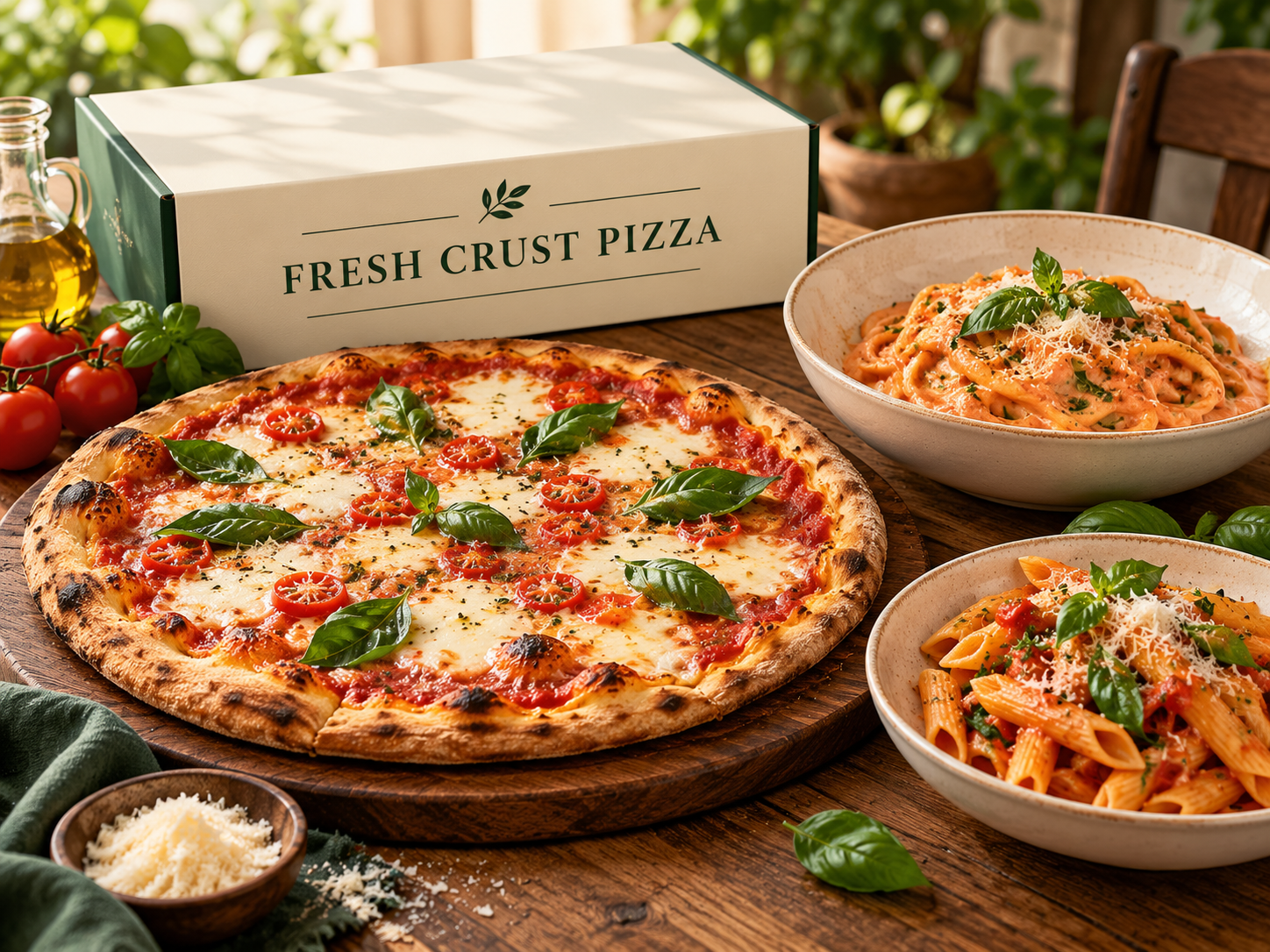 Fresh Crust Pizza food presentation